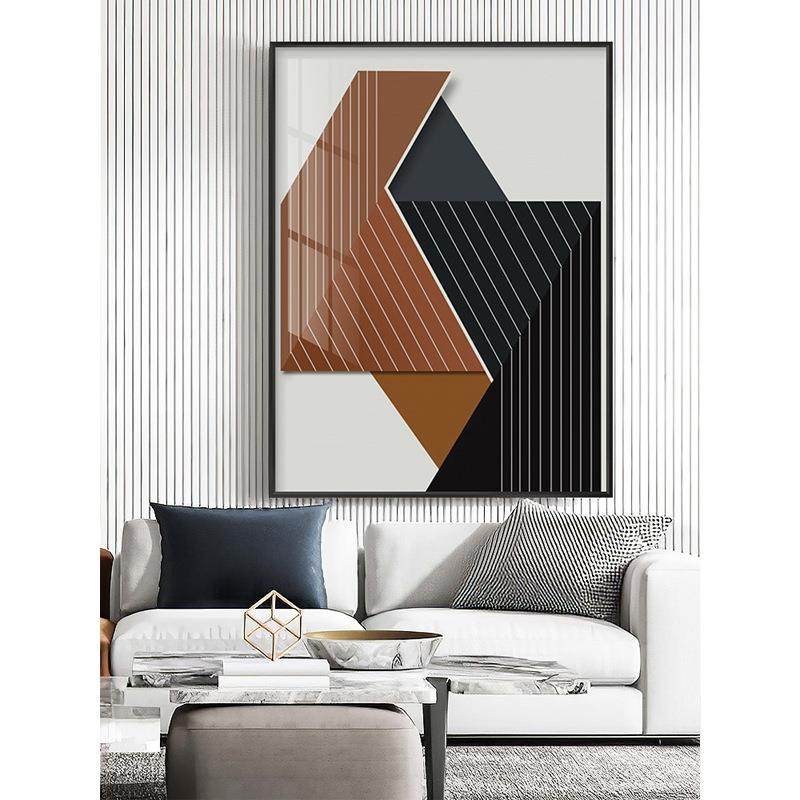 形似现代简厅约抽装风格客饰画卧室白黑棕色壁画QTW玄关走廊象挂