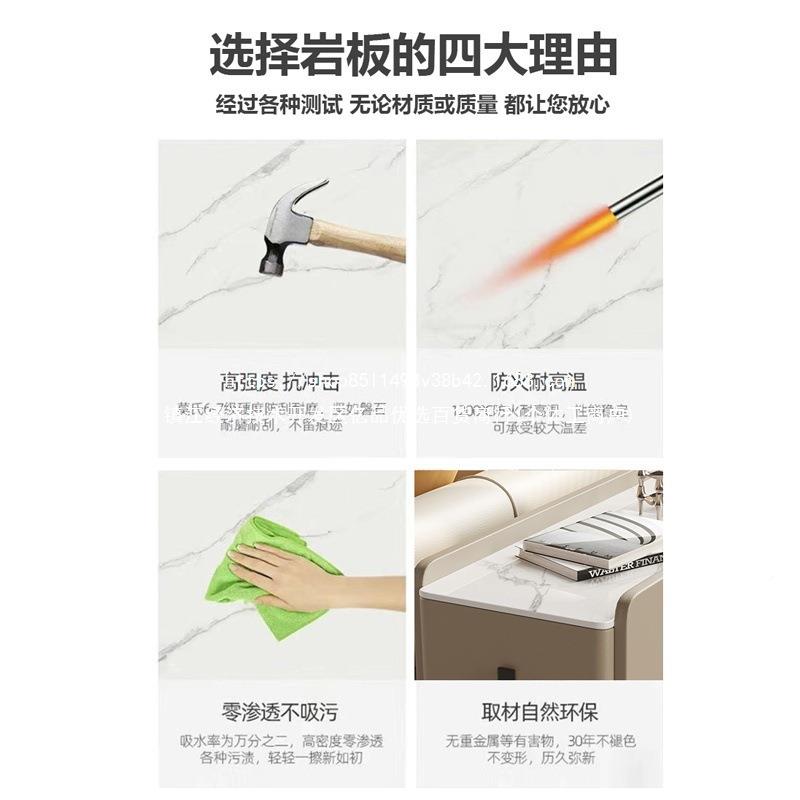 隙轻奢岩板客23894厅实木沙发边窄柜侧边柜边几柜小边柜茶几储物