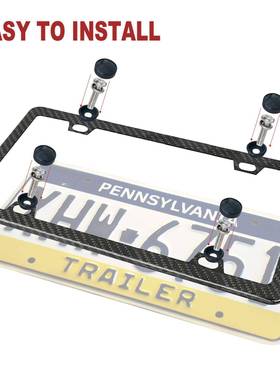 汽车碳纤维牌照交框改美式装13670车牌架欧美新规碳牌干照托装饰