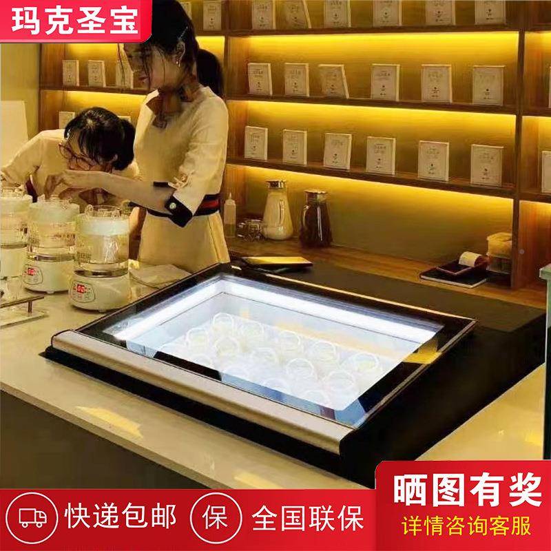 店铺用冰淇淋品冰柜商HYW台式冰激凌冷花车豪华展示柜冻甜商用冰