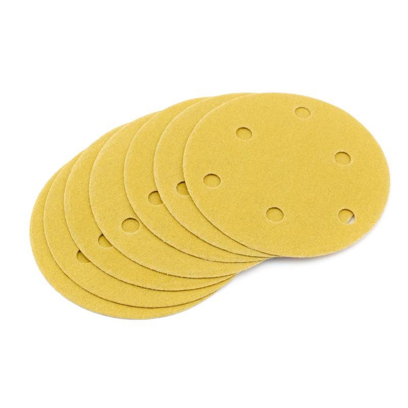 行家选厂家干DXO砂背纸绒5寸自6孔12.5cm磨粘圆盘植绒气动沙皮砂