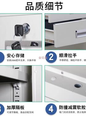 钢文柜办公柜资料收纳制LVI铁皮办公室柜抽屉档案柜财务凭证件厂