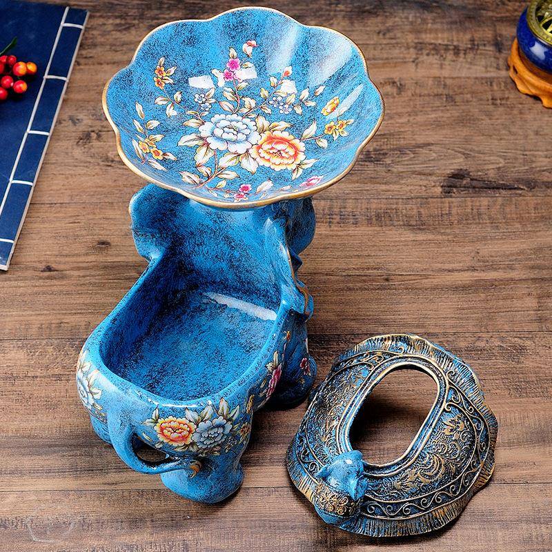 欧大式性创意收抽纸盒客厅个茶几餐桌装饰摆VYF件多功能象纳盒纸