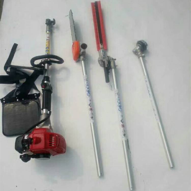 园林工具四合一汽油高枝锯 加长杆园艺打草割草割灌机 高枝绿篱机