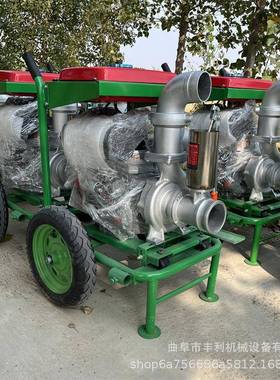 推式4RLO柴油排水泵农田手排灌离心泵城寸市排污3寸污水泵