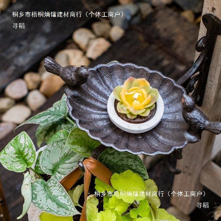 铸工艺品院皂挂铁钩铁艺鸟食盆盒储物tj#hlzns盒壁饰花园庭杂货装