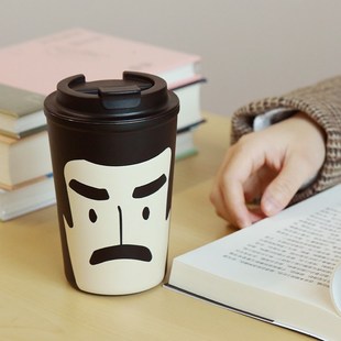 人文之宝迅哥便携咖啡杯316陶瓷创意保温生日礼物送同学鲁迅文创