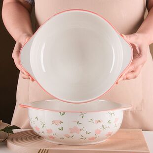 十里桃花双耳汤碗点心零食汤羹麻辣烫螺狮粉米线和面饺子馅陶瓷