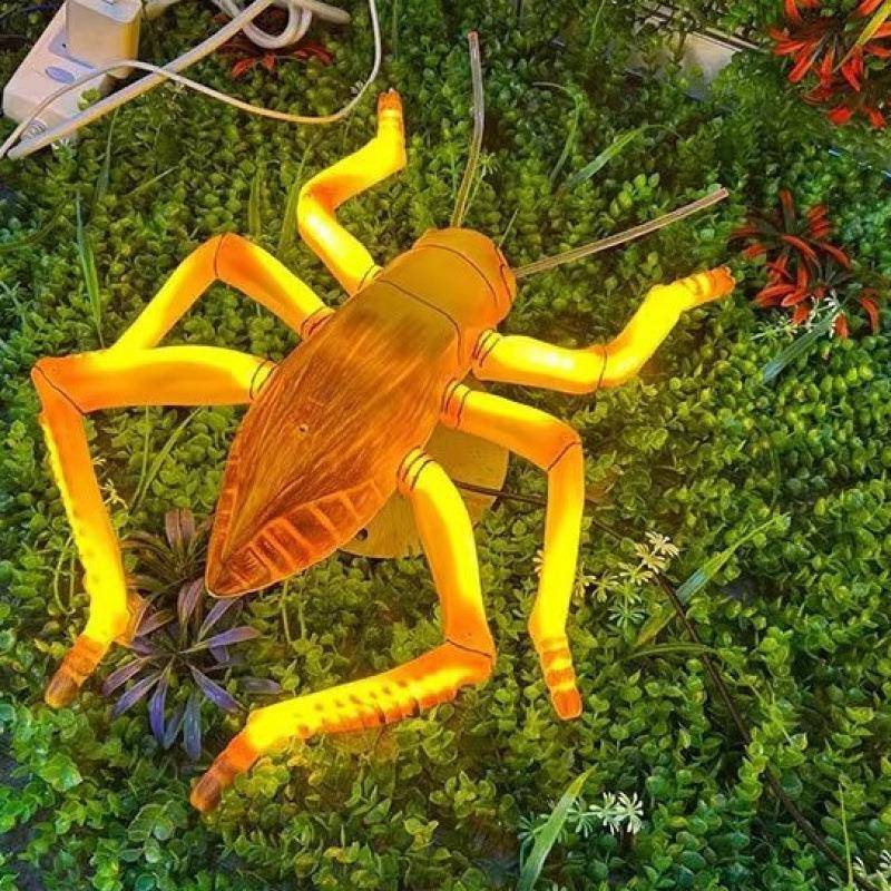 户外LED动态仿真蝴蝶蜘蛛蜻蜓昆虫坪景观灯光节文旅露营装饰灯