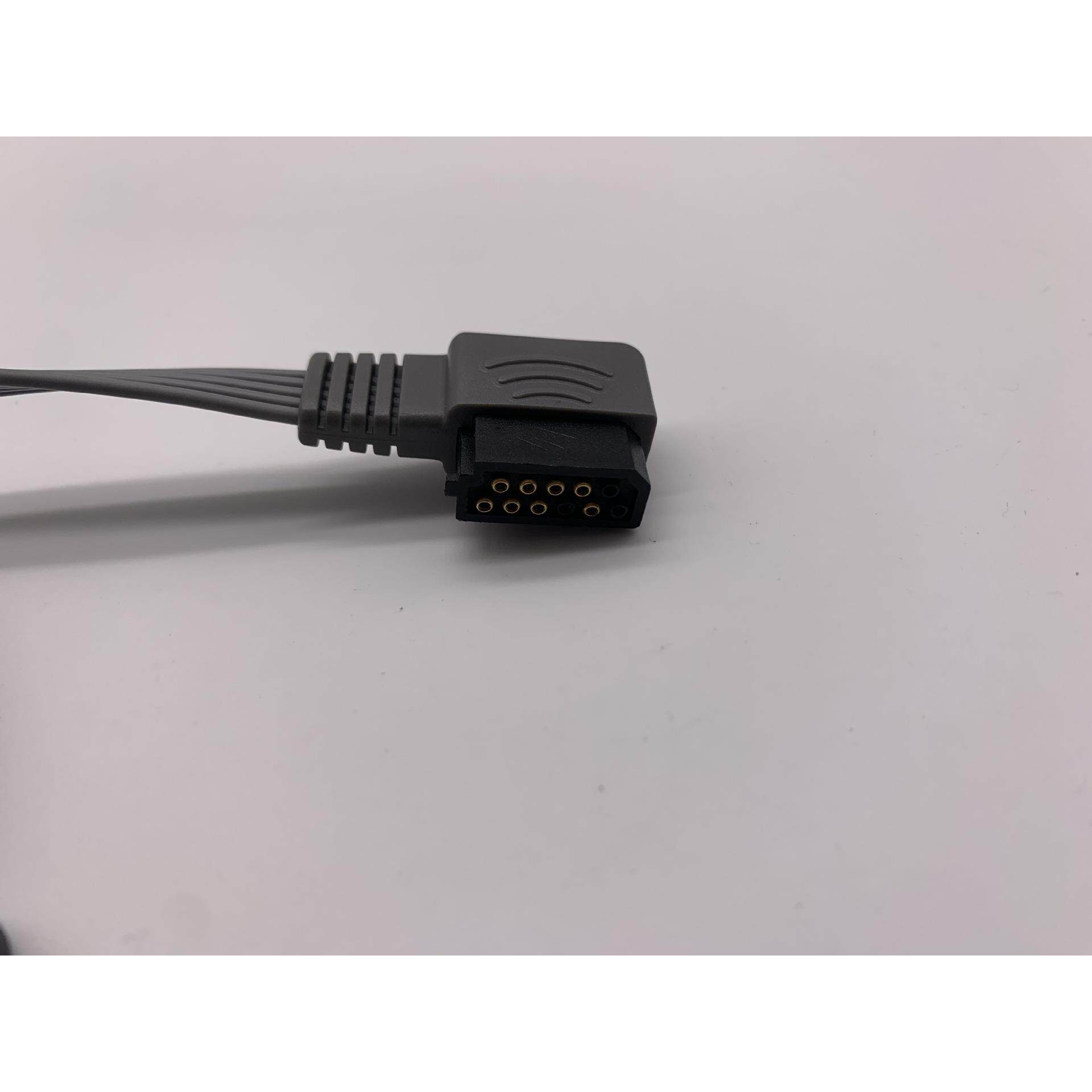 兼容心电监护仪M4725A 遥测动态心电导联线5导扣式