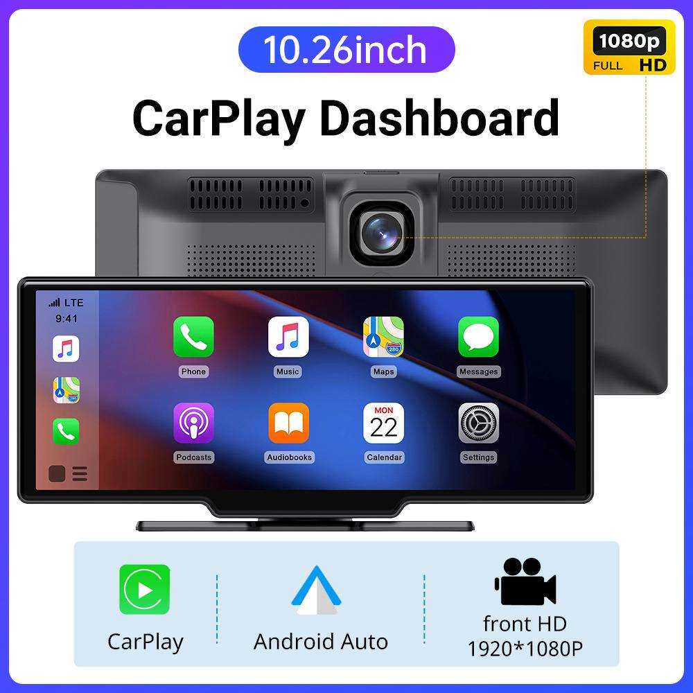 4K无线Carplay导航倒车多媒体车机互联10.26寸车载智能高清显示屏