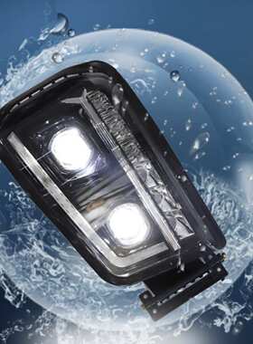 适用陕汽德龙新M3000X3000H3000前大灯总成全LED超亮原厂改装配件