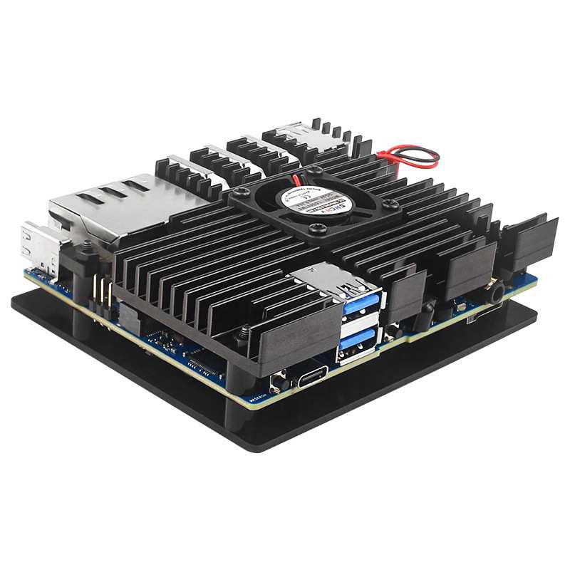 香橙派Orange Pi 5 Plus铝合金外壳Orangepi 5Plus散热风扇保护壳图片