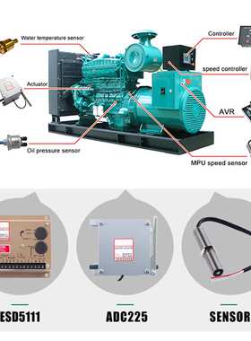 新型柴油发电机执行器 调速器套件 ADC225-12V+ESD5500E+3034572