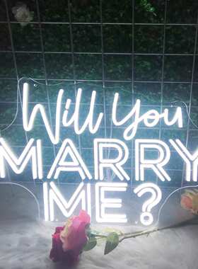 Will you marry me外贸求婚灯Led霓虹灯字母发光灯牌造型发光灯牌