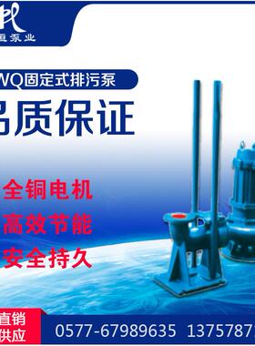 中恒泵业 厂家直销WQ固定式排污泵潜水泵QW不锈钢QWP污水泵无堵塞
