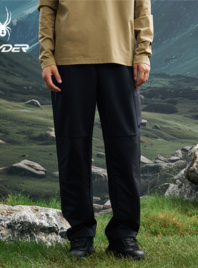 SPYDER秋冬男子尼龙66防风防泼耐磨舒适运动休闲针织长裤25CF519M