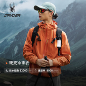 SPYDER蜘蛛秋冬男子防水透湿耐磨3L硬壳连帽冲锋衣外套25CF131M