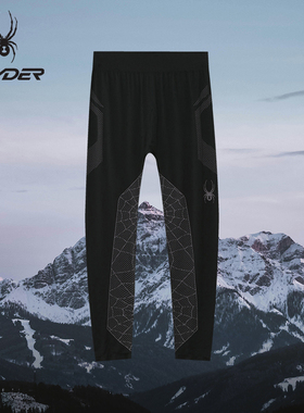 SPYDER蜘蛛秋冬男子中弹无缝针织保暖舒适紧身打底裤38A413501BLK