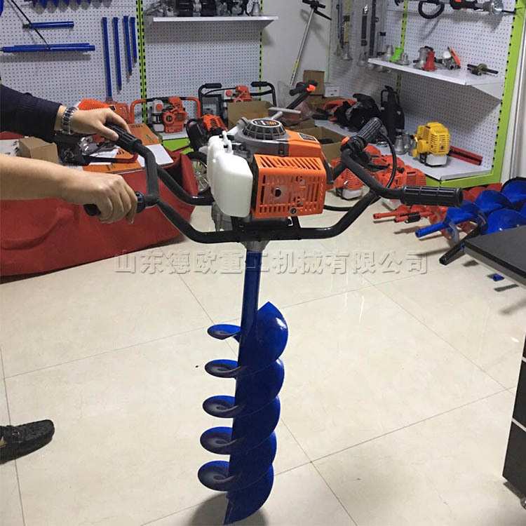 多功能手扶式植树挖坑机 螺旋地面钻孔机 地钻施肥种树钻洞机