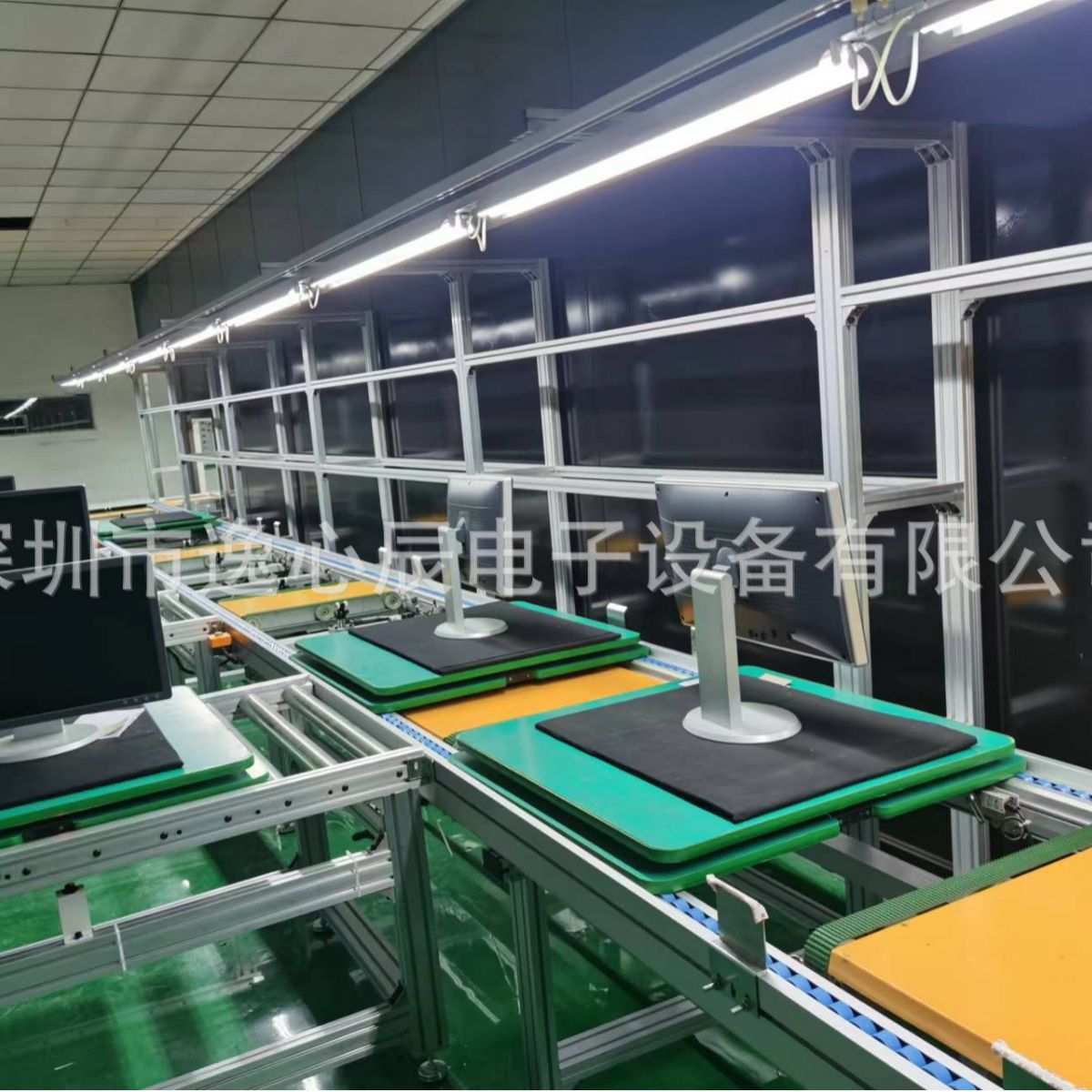 上海预装线方案制作21.5寸液晶屏组装线老化测试生产流水线3D建模