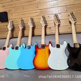 小尺寸旅习行电他30寸电吉他儿童入门练级l-st-k-h吉他吉升双拾音