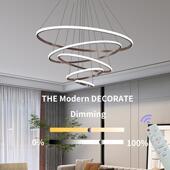 中山新现简灯具轻奢圆环款 个性 代创意568led灯卧约室餐厅公寓吊灯