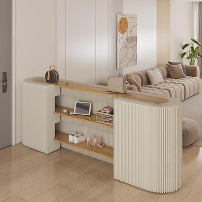 叠前台迎接待台展会移动吧台置物柜折985前台桌多置层宾物架柜台