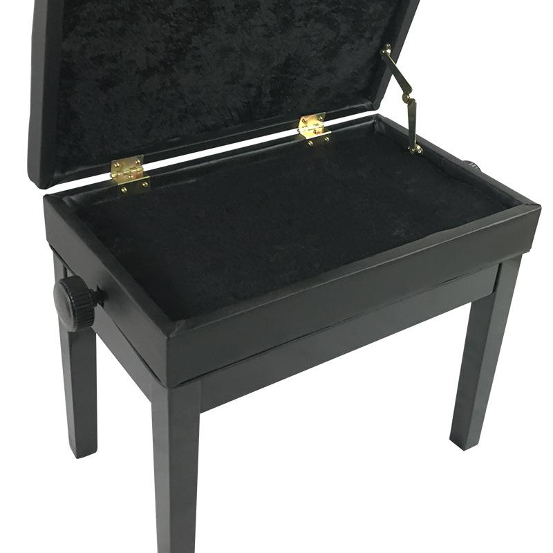 家用电单升人降钢琴UTV凳带书箱漆款可喷调节高度木质子琴键盘凳