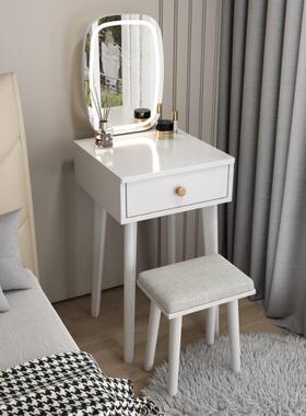 实木梳妆妆台卧室小户型化现代简约出63704租家用小型房带灯桌化