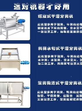 猪粪干湿分离机养殖场牛粪液鸡粪鸭RUL浆粪固分糟离机红薯酒纸脱