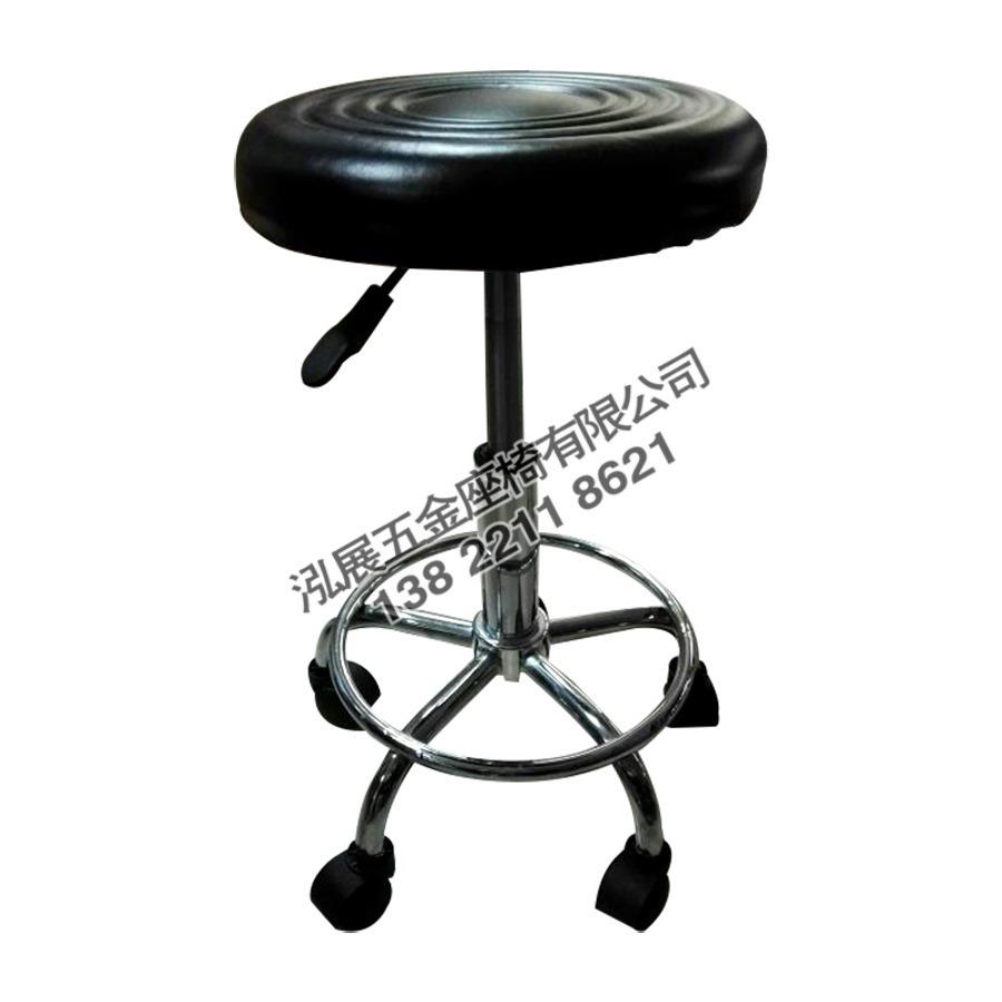 高脚升吧降圆椅旋转酒子不锈钢凳子JCH座垫简约美发椅大工轮滑椅
