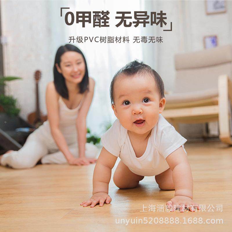 无品牌/PVC粉工程地板革红色浅绿色仓库车间展会幼儿园地卷材黄板