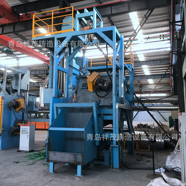 倾斜摇摆滚筒式抛丸机 型号GT15 全自动清理机 震动输送自动接件