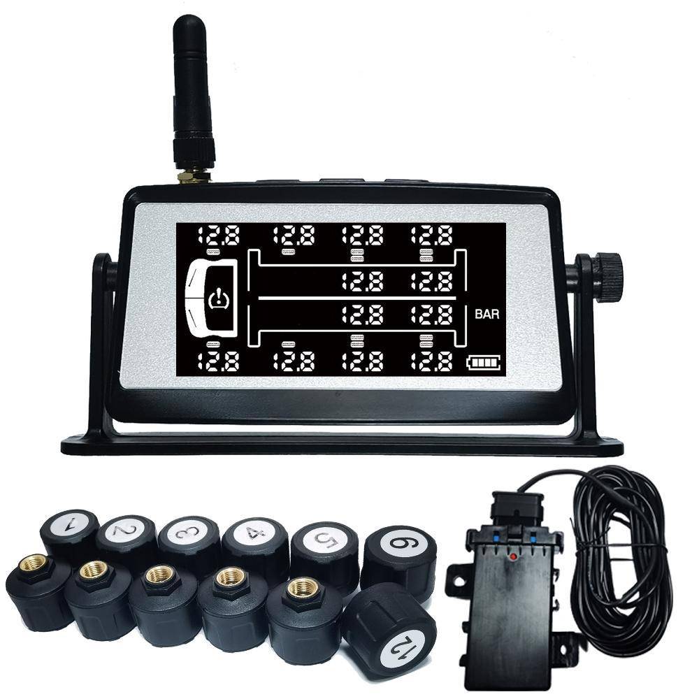 1轮货车专用太能外2置胎系压监测阳统挂车货车胎压仪检测HA14Q-15