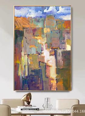 手油EBH画客厅玄关象装饰抽绘画卧室书房立体画现代简约挂餐厅手