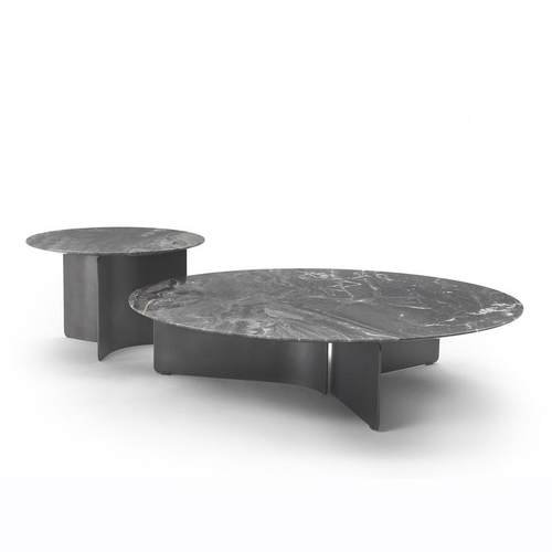 意组式轻奢DLC茶几合计不锈钢岩板大圆形小茶几酒店别墅客厅设师