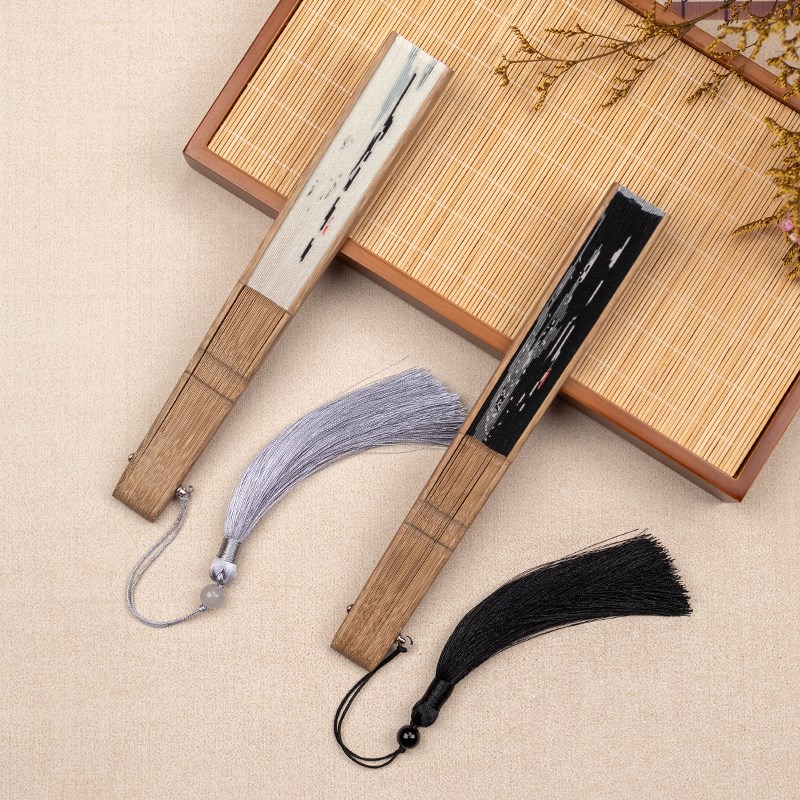 古风扇子折扇中国风汉服旗袍男女舞蹈夏季随身便携流苏小巧扇定制