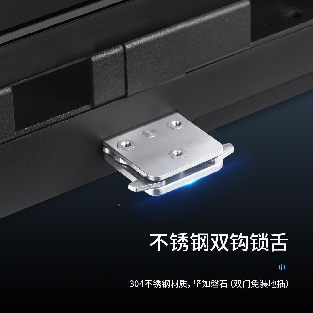 仕W907盾指纹锁免开双孔双门门办公密码锁无框室有框门单智能锁