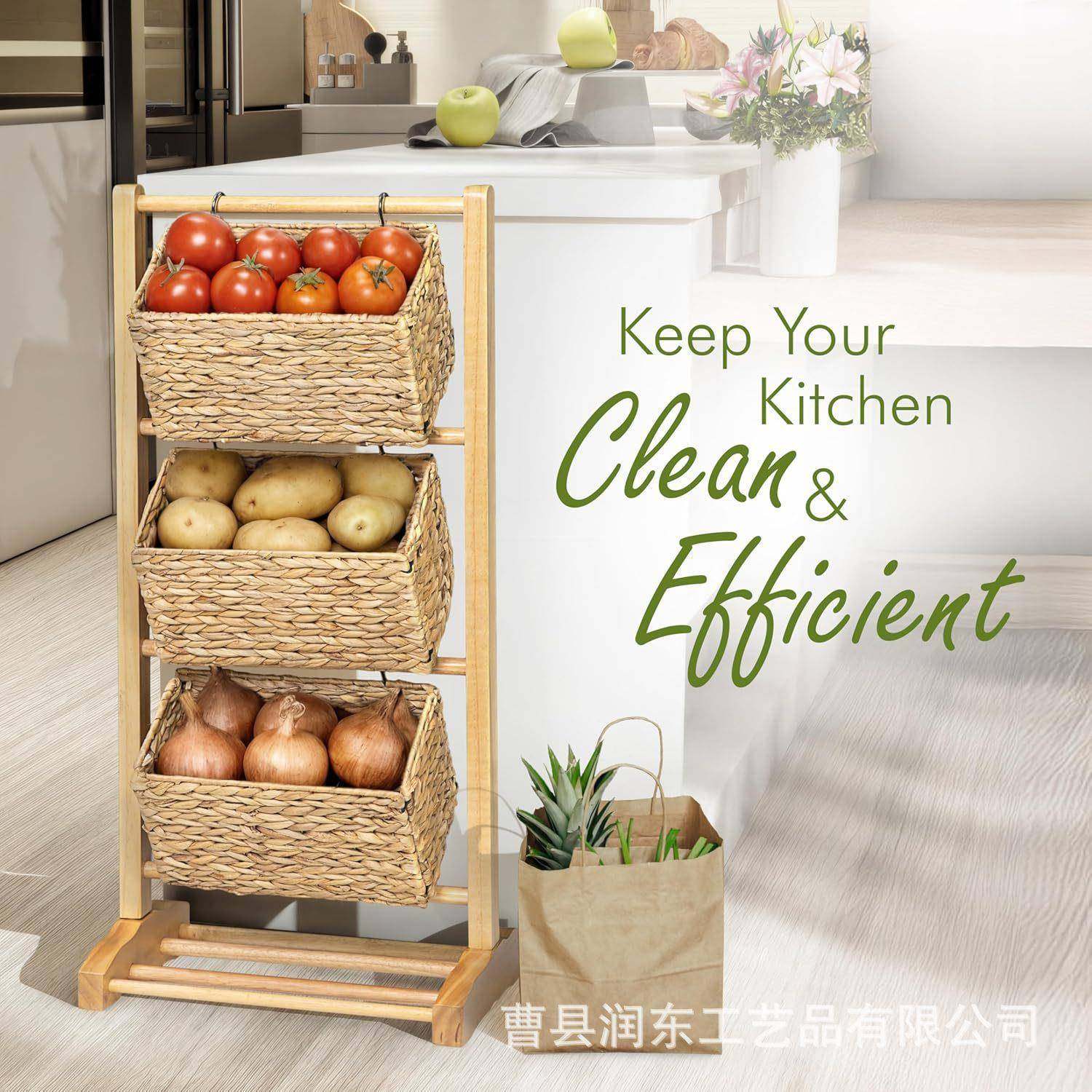 藤编收纳筐挂三实木置层物架收纳展示家用厅卧客室整理篮带钩储物,收纳整理,书桌收纳置物架,淘宝优惠券,粉丝福利购,淘宝优惠卷