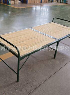 备TVW灾急点折叠竹床应竹救灾竹板床工地宿舍制板两折床民政救灾