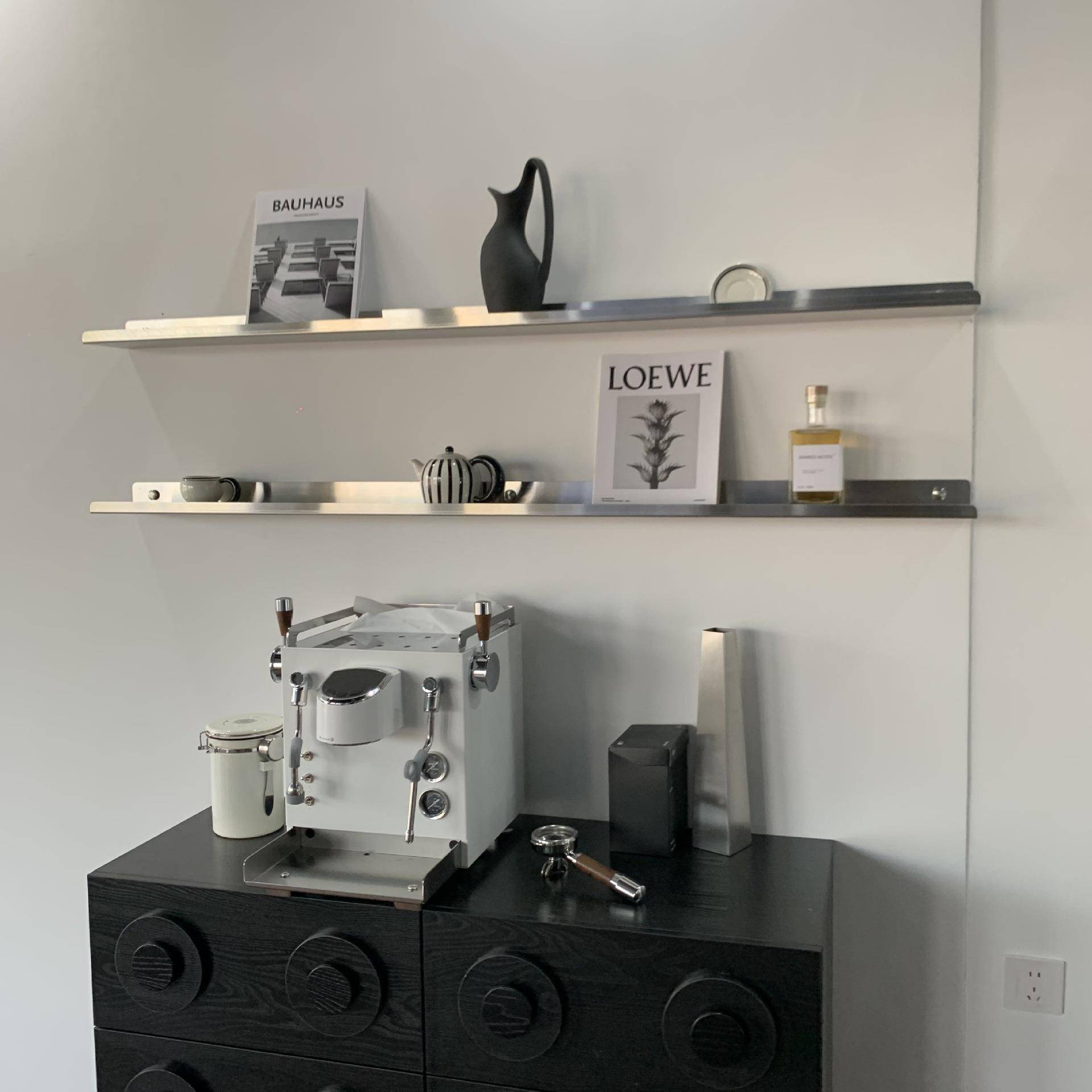 中不锈功钢一字隔架板洗漱台墙上置物客厅墙面展示古架多能壁GSA