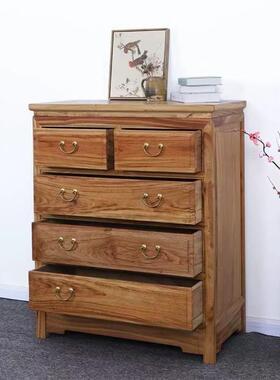 老榆木斗柜复古收纳关RCT抽屉柜子民储宿玄五卧室新中式实木家具