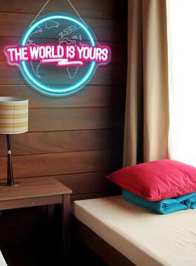 EU爆款MLED霓虹灯世型界是你的字母发FNX光T图案造亚克力灯