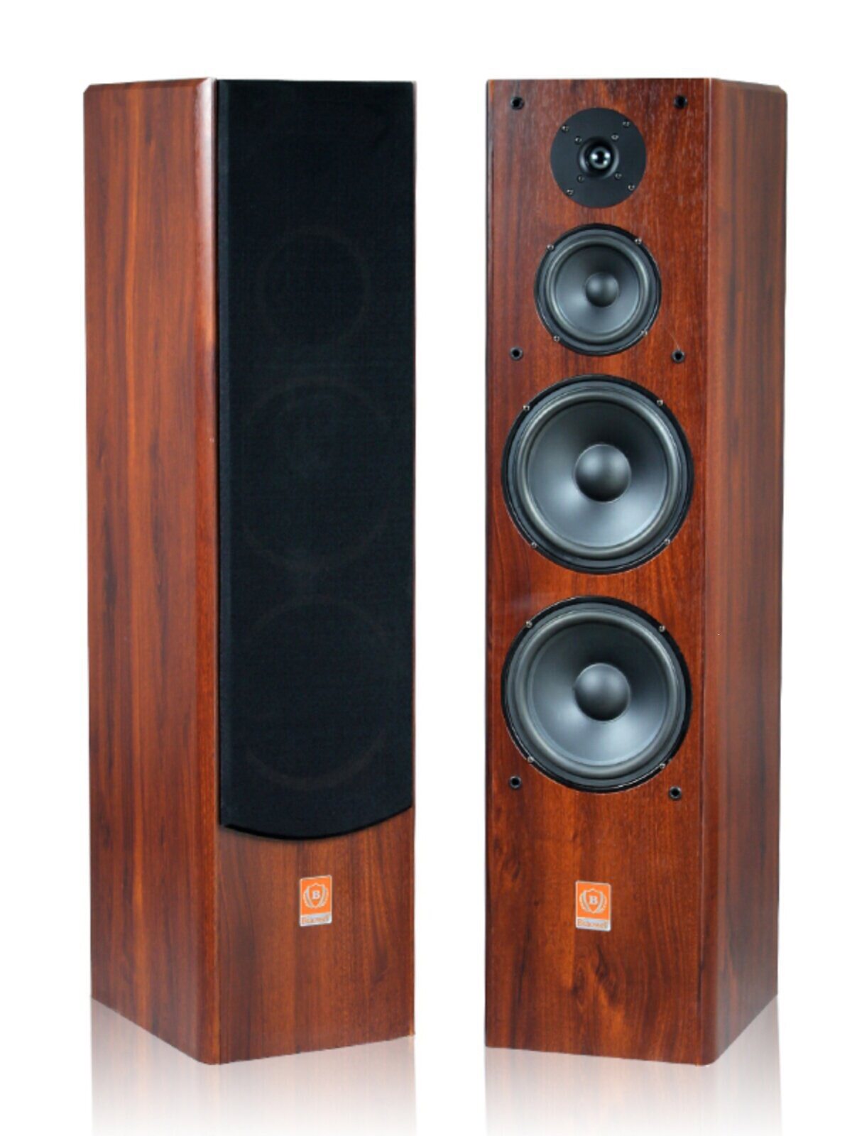 hifi音箱无源木质三分频落地式音响80W双8寸低音客厅家庭影院K歌