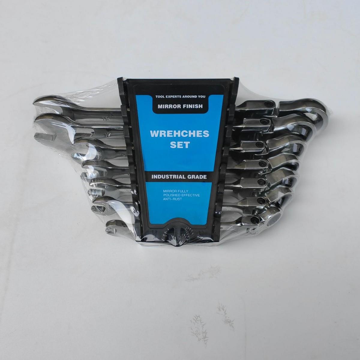 摇头固头棘轮两用扳手组套组工合VBD定具汽修船舶动开口梅手花扳