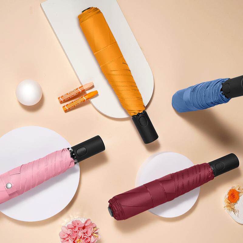 210克轻节VFC节收自胶动伞超安全式防阳回弹太阳伞便携黑防晒遮伞