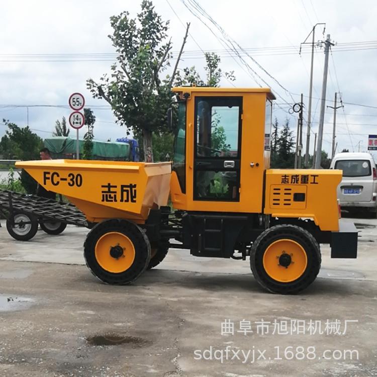 建四筑工地卸轮前GRB翻斗车3吨四驱单缸装力载运输车25马工程自车