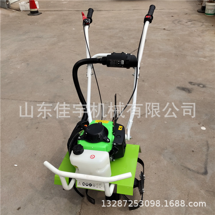 佳宇微型田园松土机 手推式汽油除草机家用小型耕地机