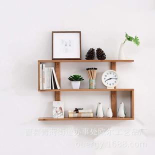 实木书架置物架墙CD9212装收纳架壁挂架浴室客厅饰壁架新托品